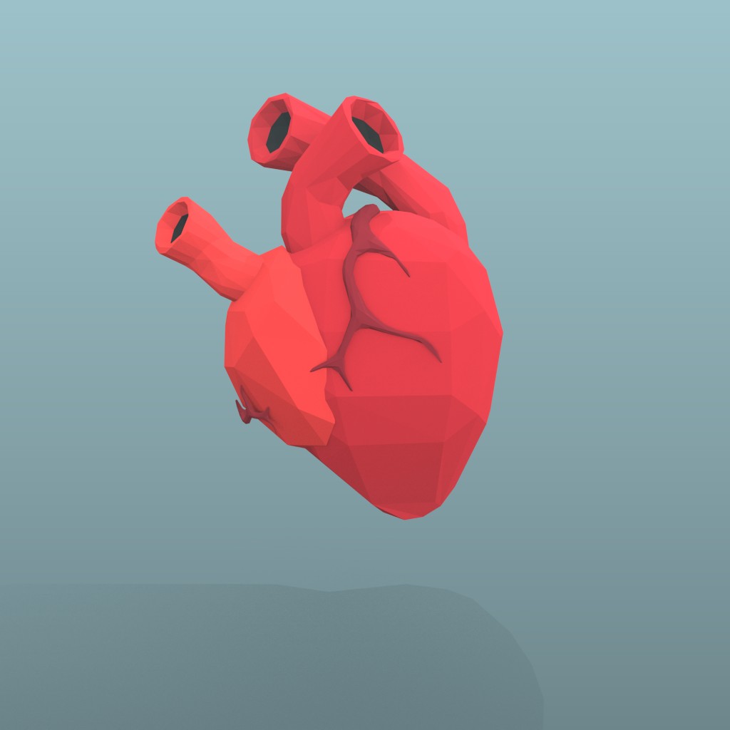 Low Poly Heart preview image 1